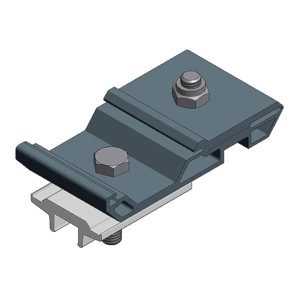 Van der Valk Alu montageklem 50mm voor cross-rail Side++ met inleg profiel - zwart 724051ZW