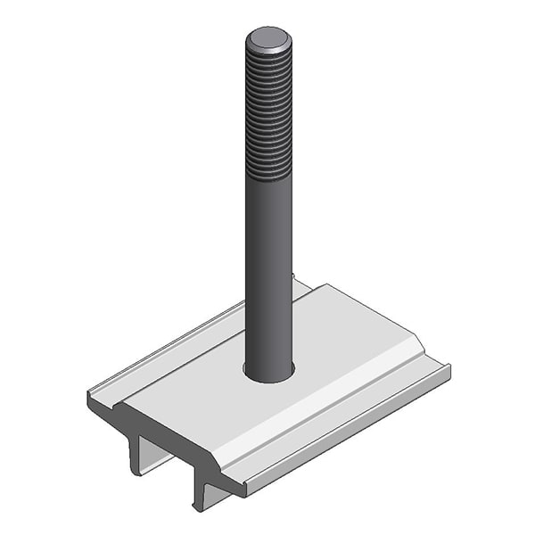 Van der Valk Alu contraplaat met RVS bout M8x75mm voor elevated systeem 724075