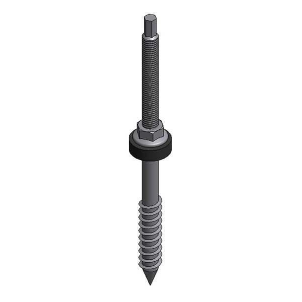 Van der Valk RVS stokschroef M10x200mm (houten gording) 747915
