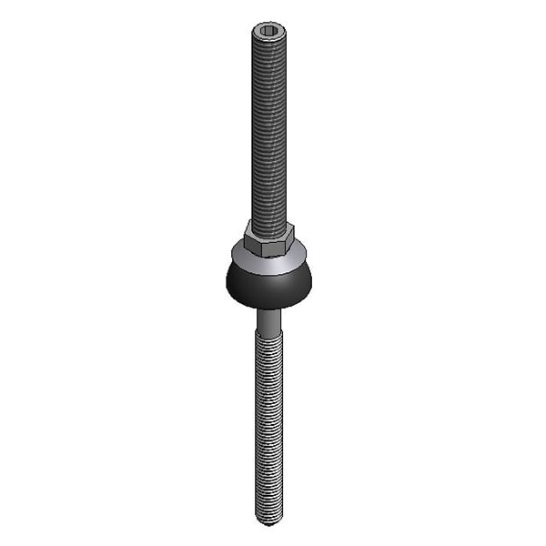 Van der Valk RVS stokschroef M10x176mm (stalen gording