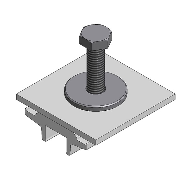 Van der Valk Alu klem voor power optimizer/micro omvormer - voor Side++ en trapezium profiel 774223