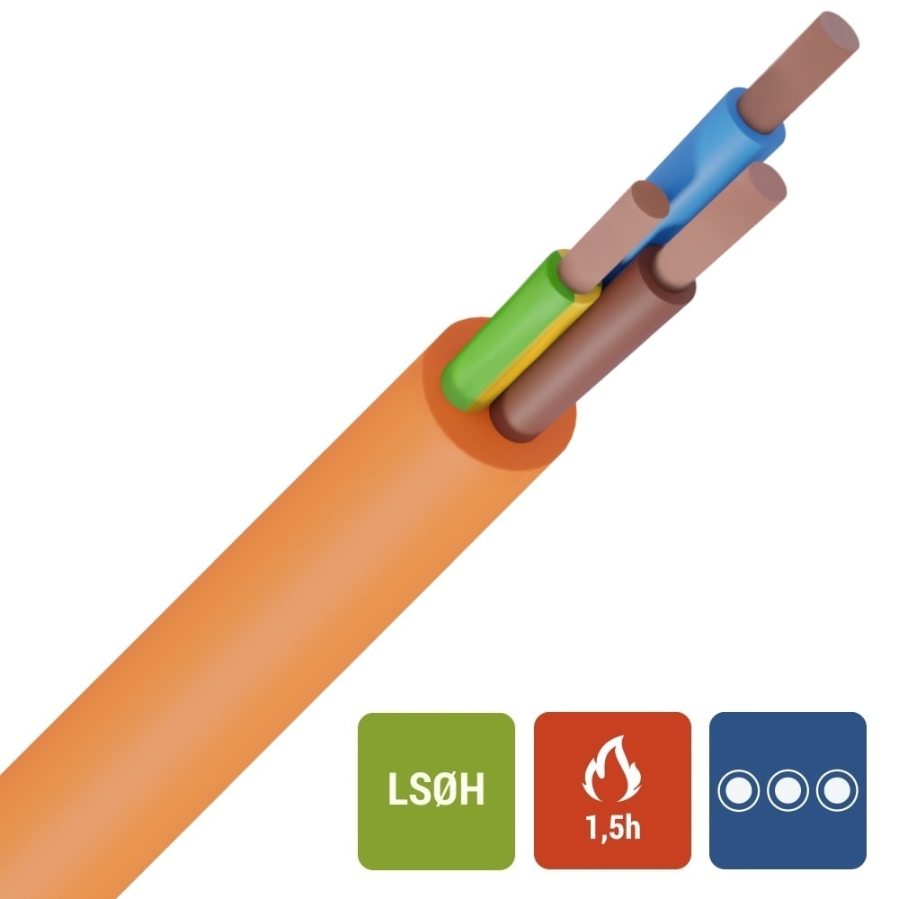 Veiligheidskabel Atox NBN 713-020 RF1H30 oranje 300/500V 3G2