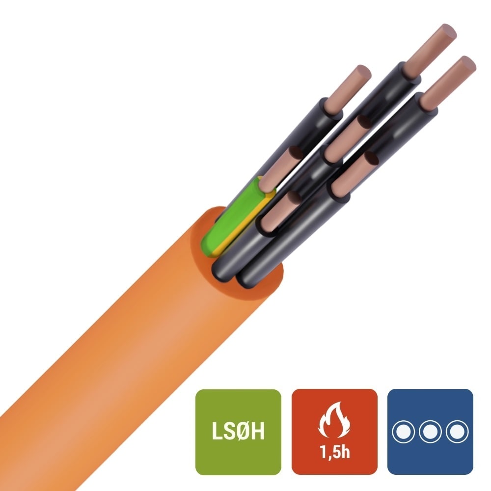 Veiligheidskabel Atox NBN 713-020 RF1H30 oranje 300/500V 7G1