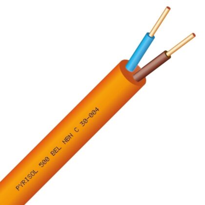 Veiligheidskabel PYRISOL 500 NBN C 30-004 F2 SA SD LSOH FR2 Rf 1h30 500V oranje 2X1