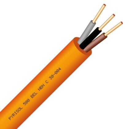 Veiligheidskabel PYRISOL 500 NBN C 30-004 F2 SA SD LSOH FR2 Rf 1h30 500V oranje 3X1