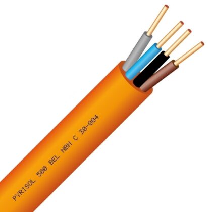 Veiligheidskabel PYRISOL 500 NBN C 30-004 F2 SA SD LSOH FR2 Rf 1h30 500V oranje 4X1
