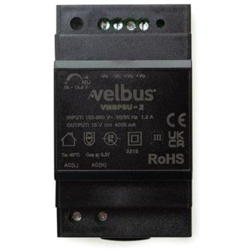 Velleman Velbus Din Rail Voeding 15Vdc - 4A VMBPSU-2