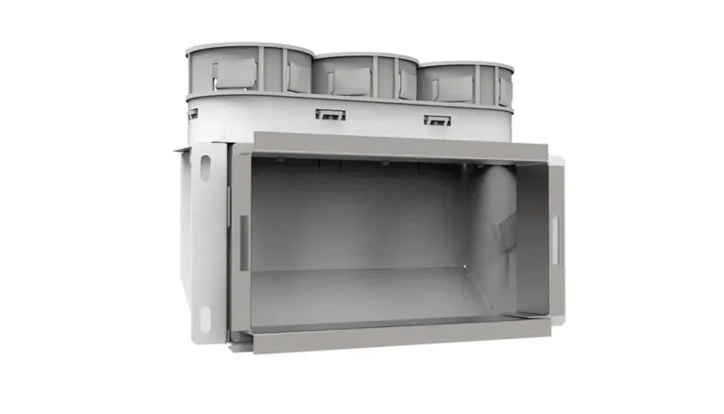 Vent-Axia VMCB 69 / Wandcollector boven 3x69 200x100 vent-axia 2005000472