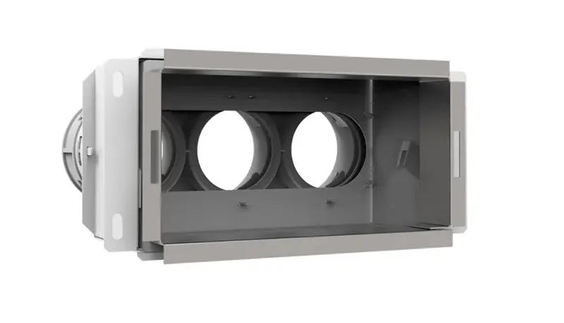 Vent-Axia VMCA 69 Wandcollector achter 3aansluiting d.69 vent-axia 200X100 2005000473