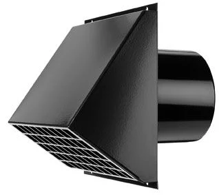 Ventiklima Buitenluchtrooster Ventiklima BM WTW300 rechthoekig Ø150mm aluminium zwart 255x266mm 100064570800