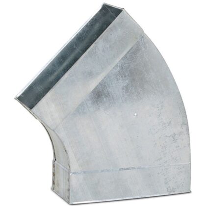 Ventilair FGBH45220 - Horizontale bocht 45° - 220x80 - rond - galva 2004000104