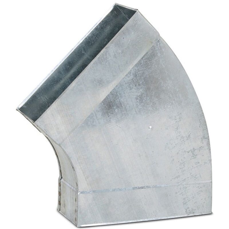 Ventilair FGBH45220 - Horizontale bocht 45° - 220x80 - rond - galva 2004000104