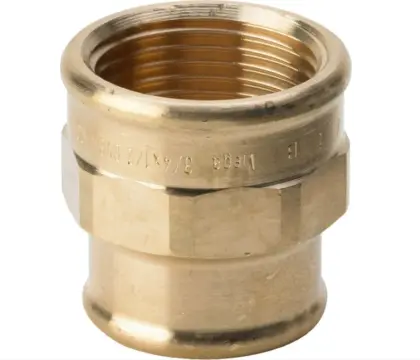 Viega Draadverloopmof brons 1" x 1/2" FF Viega 3240 266363