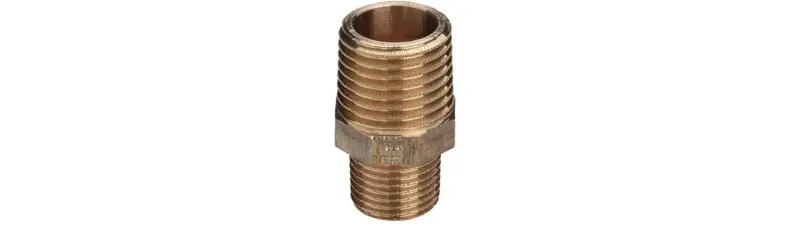 Viega Draadverloopnippel brons 1/2" x 3/8" MM Viega 3245 266530