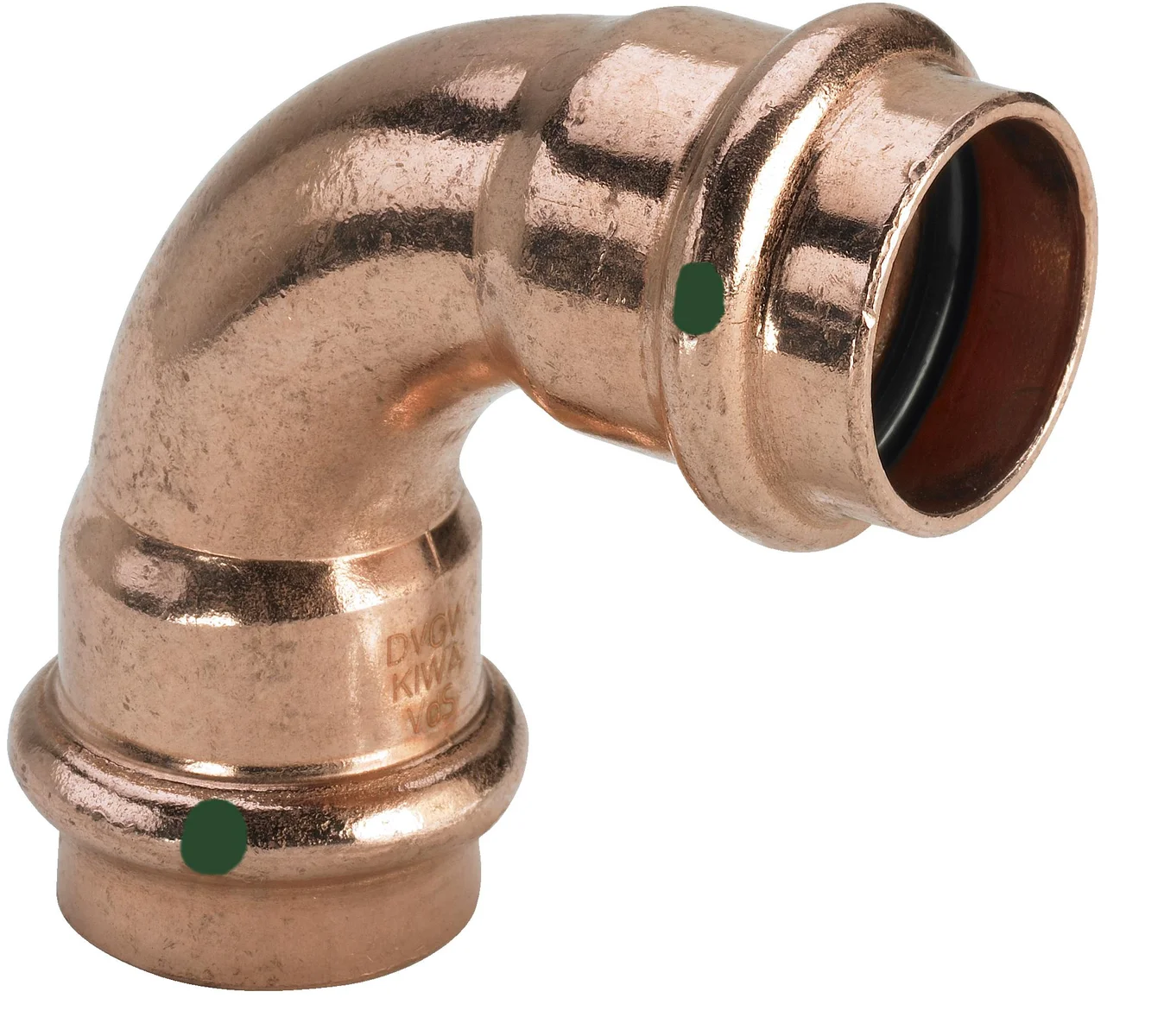 Viega Persbocht koper 54mm FF 90° (drink)water Viega Profipress Koper 2416 291556