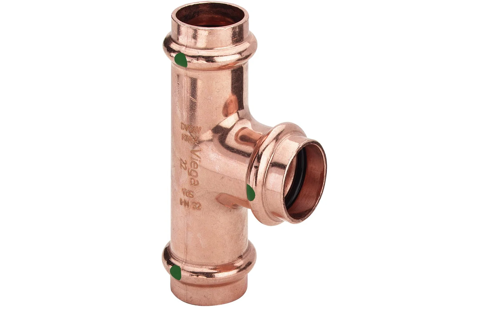 Viega Pers-T koper 18mm FFF (drink)water Viega Profipress Koper 2418 291891