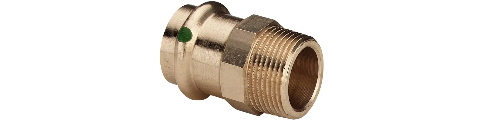 Viega Persovergangsstuk brons 35mm x 1" M (drink)water Viega Profipress Koper 2211 297947