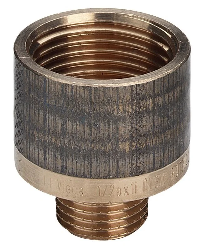 Viega Draadverloopmof brons 1" x 1/2" FM Viega 3242 320430