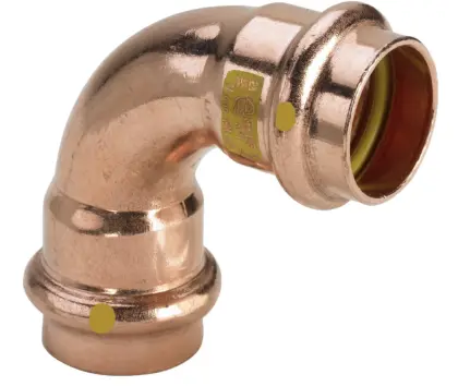 Viega Persbocht koper 18mm FF 90° gas Viega Profipress G Koper 2616 345471