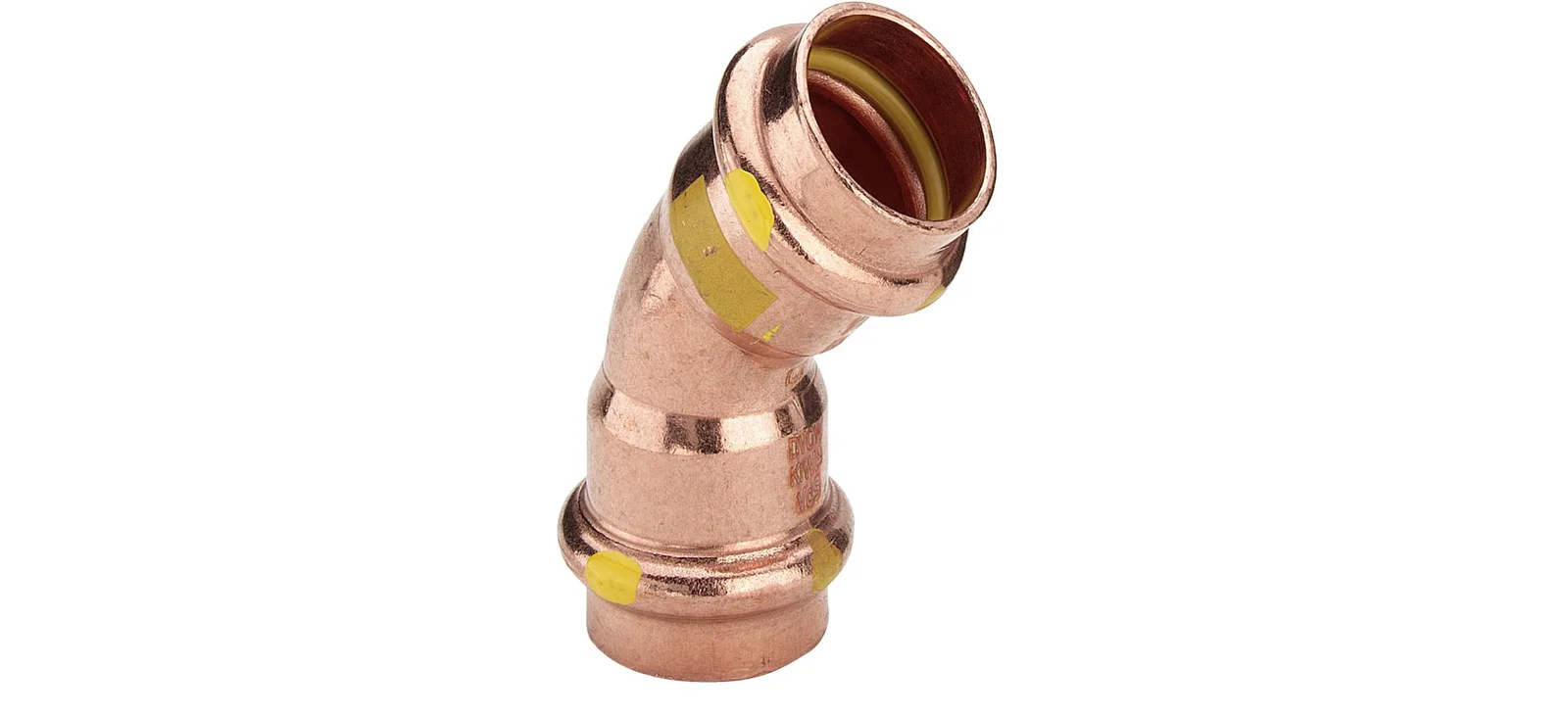 Viega Persbocht koper 22mm FF 45° gas Viega Profipress G Koper 2626 345624