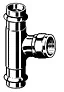 Viega Persovergangs-T-stuk brons 28 x 3/4" x 28F gas Viega Profipress G Koper 2617.2 352752