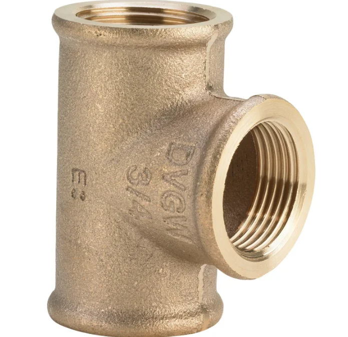 Viega Draadverloop-T brons 1" x 1/2" x 1" FFF Viega 3130 362515