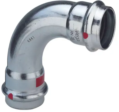 Viega Persbocht staal 28mm FF 90° verwarming Viega Prestabo 1116 558154