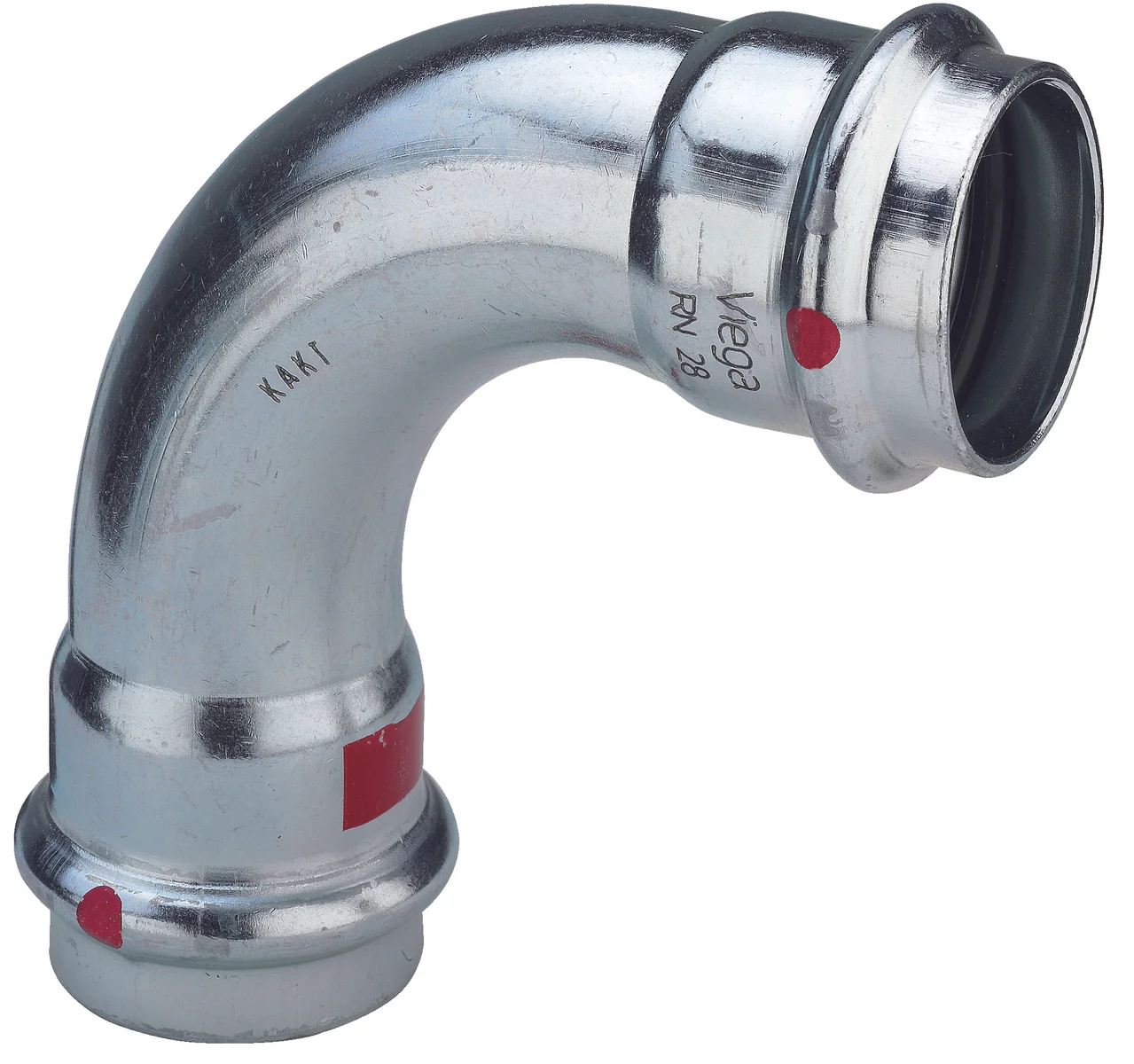 Viega Persbocht staal 35mm FF 90° verwarming Viega Prestabo 1116 558161