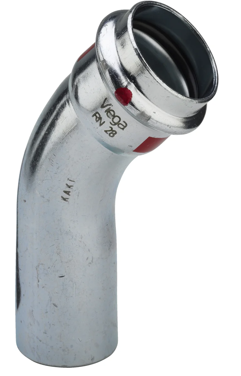 Viega Persinsteekbocht staal 22mm MF 45° verwarming Viega Prestabo 1126.1 558352