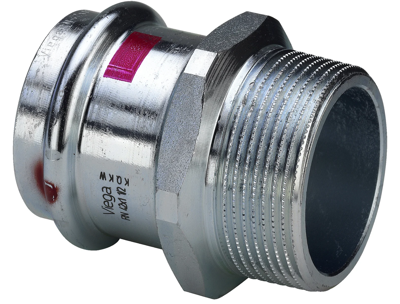 Viega Persovergangsstuk staal 15mm x 1/2" M verwarming Viega Prestabo 1111 559007