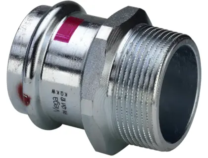 Viega Persovergangsstuk staal 22mm x 3/4" M verwarming Viega Prestabo 1111 559038