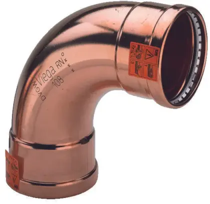 Viega Persbocht koper 64mm FF 90° (drink)water Viega Profipress Koper 2416XL 577681