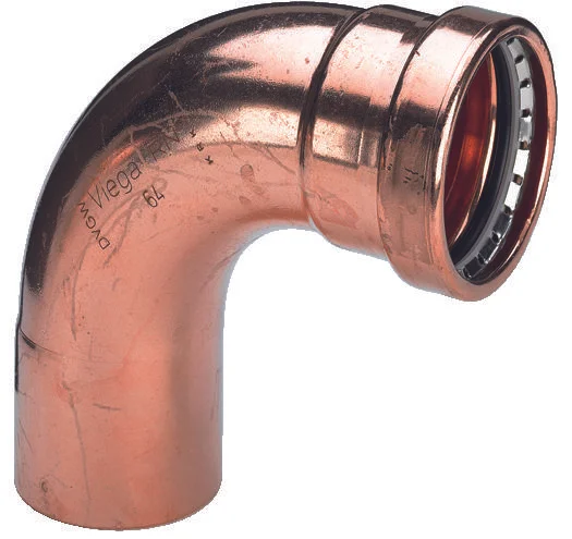 Viega Persinsteekbocht koper 64mm MF 90° (drink)water Viega Profipress Koper 2416.1XL 577698
