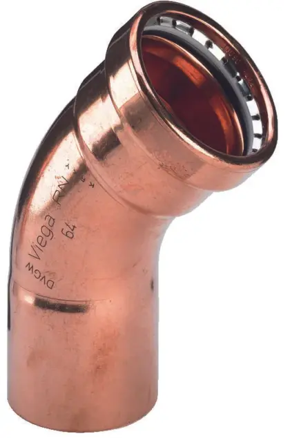 Viega Persinsteekbocht koper 64mm MF 45° (drink)water Viega Profipress Koper 2426.1XL 577773