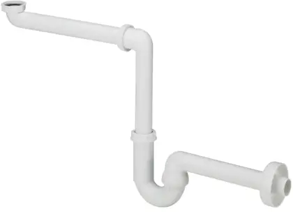 Viega Kunststof sifon enkel wit 11/4 x 40 mm plaatsbesparend model 5729 viega 606237