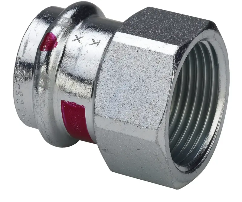 Viega Persovergangsstuk staal 42mm x 6/4" F verwarming Viega Prestabo 1112 642211