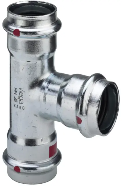 Viega Persverloop-T staal 28x22x22mm FFF verwarming Viega Prestabo 1118 642693