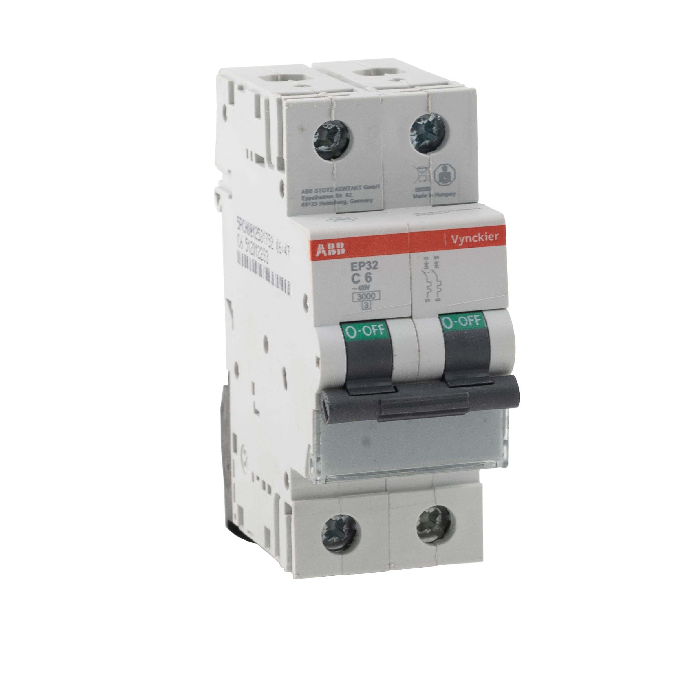 Vynckier (ABB) EP30 Automaat 3kA 2P C 2A 2CDB101201R0024