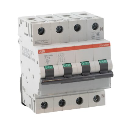 Vynckier (ABB) Automaat EP30 3P+N 16A C-curve 3kA 400V AC voor verdeelkasten 2CDB101302R0164