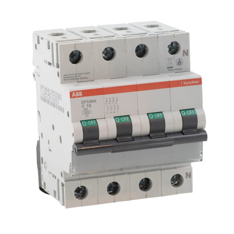 Vynckier (ABB) Automaat EP30 3P+N 32A C-curve 3kA 400V AC voor verdeelkasten 2CDB101302R0324