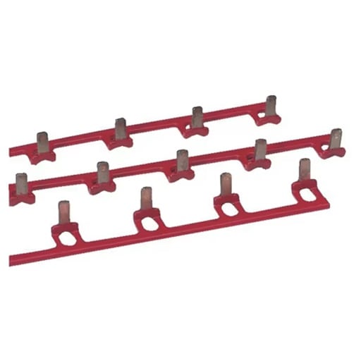 Vynckier (ABB) Verbindingsrail PIN Vynckier BV-G 3P 10mm² 18M kit rood geïsoleerd voor ABB VY 2CDB624871R0000