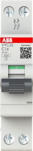 Vynckier (ABB) UNIBIS automaat VYC30 2P 16A Kurve C 3kA 2CSS232422R0164