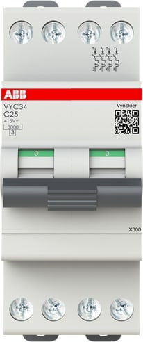 Vynckier (ABB) UNIBIS automaat VYC30 4P 25A Kurve C 3kA 2CSS234422R0254