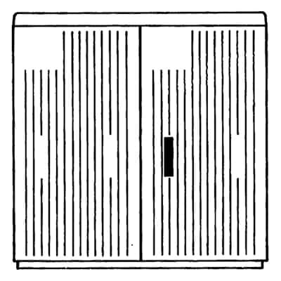 Vynckier (ABB) Voetpadkast EH3 AP2 DIN2 1125x1115x320mm IP44 IK10 polyester voor buiten 4TBE843182C0100