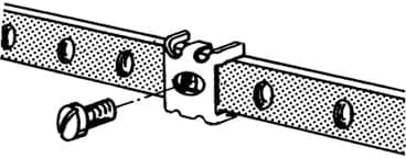 Vynckier (ABB) Haakklem GPE met schroeven M5x13 maximaal 2x10 vierkante mm voor railstaven 4TBO851123C0100