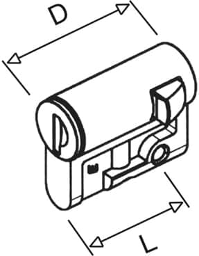 Vynckier (ABB) Profielhalfcilinderslot PolySafe met 2 sleutels V2342-E 4TBP832030C0100