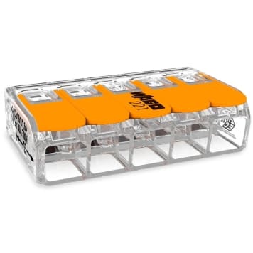 WAGO Compacte universele klem 5 x 6 mm² oranje 221-615