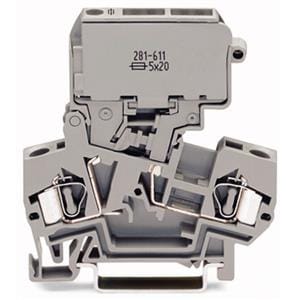WAGO Zekeringsklem met scheidingshendel voor zekering type G 5 x 20 mm