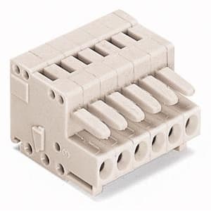 WAGO Vrouwelijke connector 6-polig Rastermaat 3