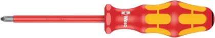 Wera 165 i geïsoleerde schroevendraaier PZ 2 x 100 mm VDE Insulated screwdriver for Pozidriv screws WER05006164001
